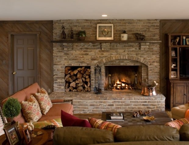 Cozy cabin fireplace  (5)