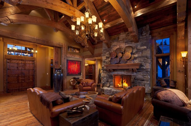 Cozy cabin fireplace  (7)