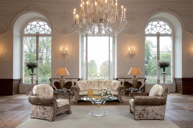 Luxury Living Room Extension Designs Great Crystal Chandelier