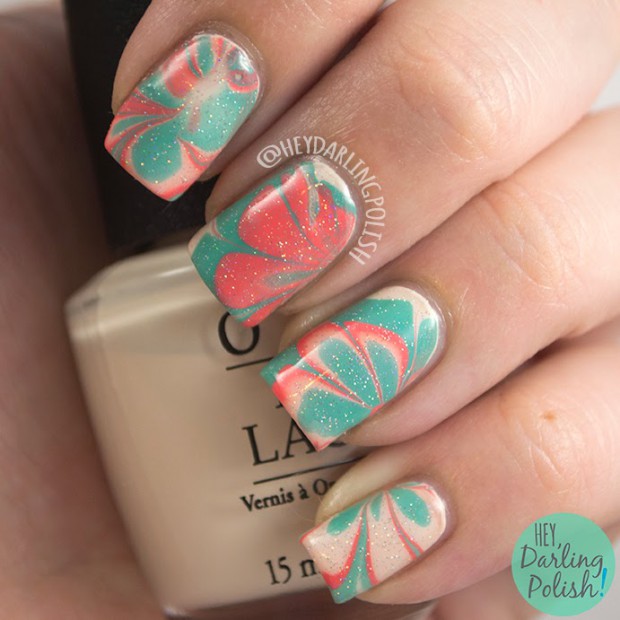 tri-polish-challenge-coral-teal-water-marble-2
