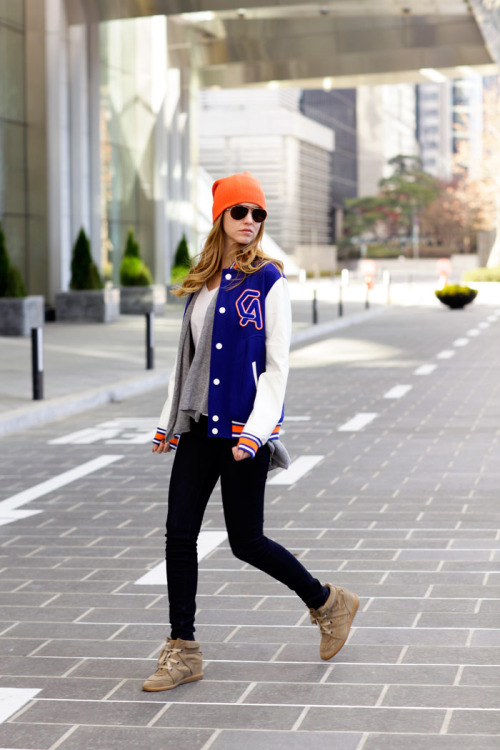 21Stylish Ways To Wear Varsity Jacket Style Motivation