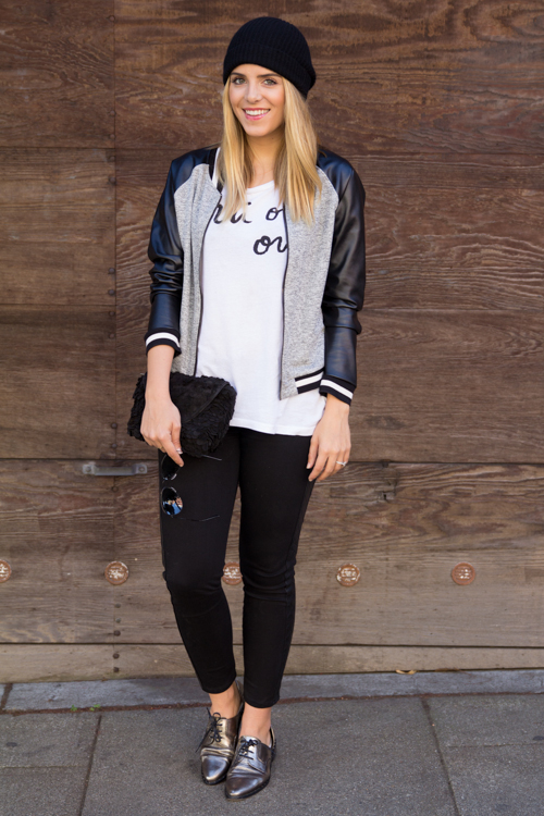 21Stylish Ways To Wear Varsity Jacket Style Motivation
