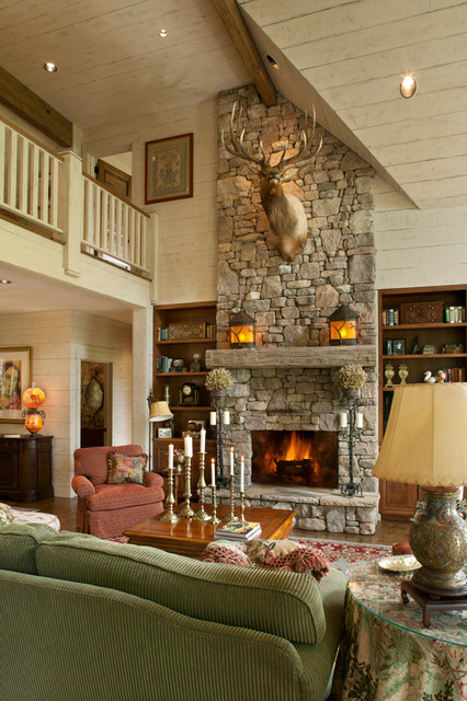 rustic fireplace living room (16)