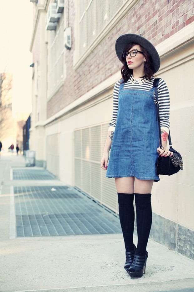 How Fashion Bloggers Wear Knee-High Socks: 19 Outfit Ideas - Style
