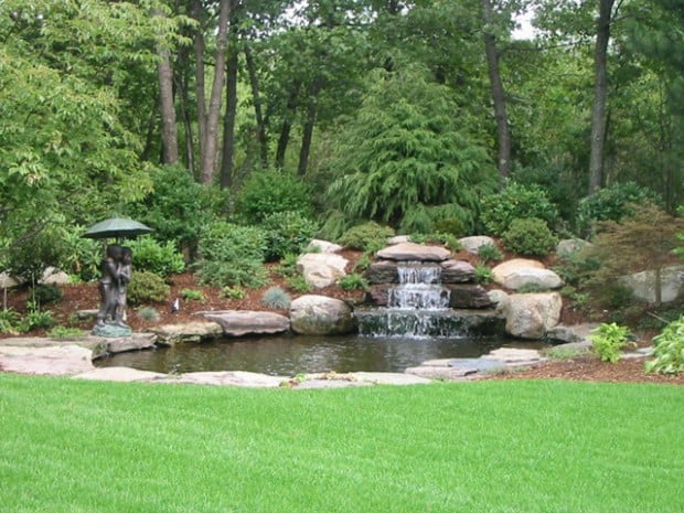 18 Landscaping Backyard Waterfall Design Ideas - Style ...