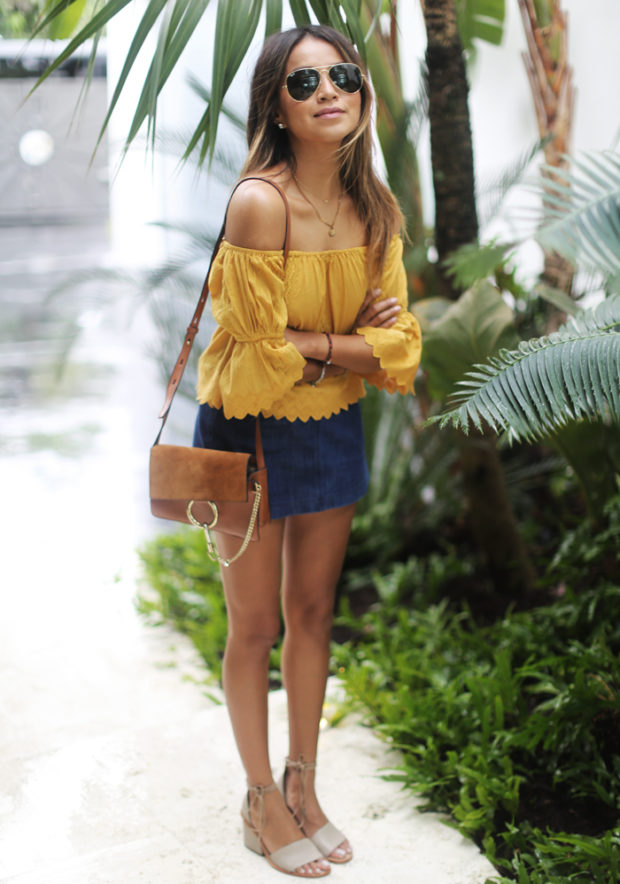 The Hottest Summer Fashion Trend: 20 Stylish Off the Shoulder Top Outfit Idea