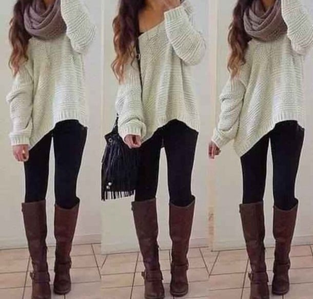 f1qa90-l-610x610-sweater-scarf-bag-shoes-jewels-hipster-outfit-autumn-boots-leggings-soft-boho-jeans-knittedsweater-tan-slouchysweater-cardigan-blouse-whitesweater-denim-oversizedwhitesweater