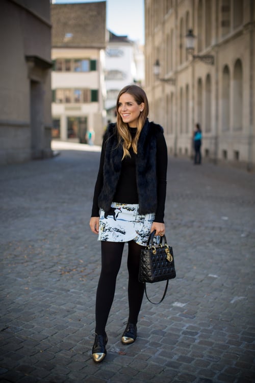 20 Chic Ideas How to Style Black Tights This Season