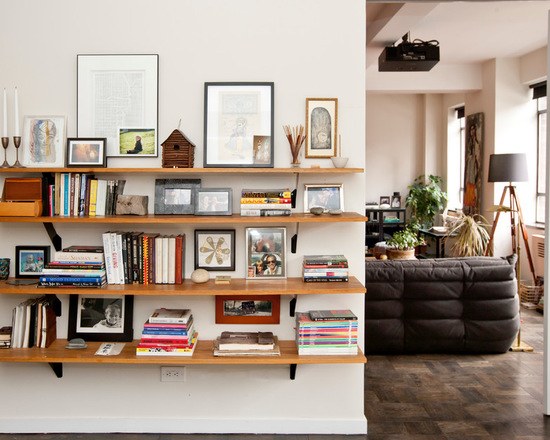 16 Clever Ideas for Living Room Shelving