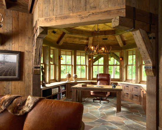 18 Great Cabin Home Office Design Ideas in Rustic Style