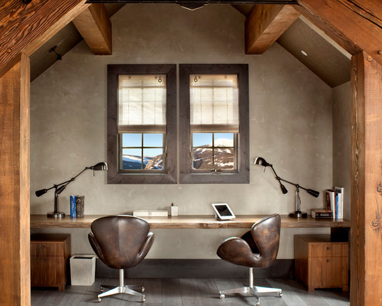18 Great Cabin Home Office Design Ideas in Rustic Style