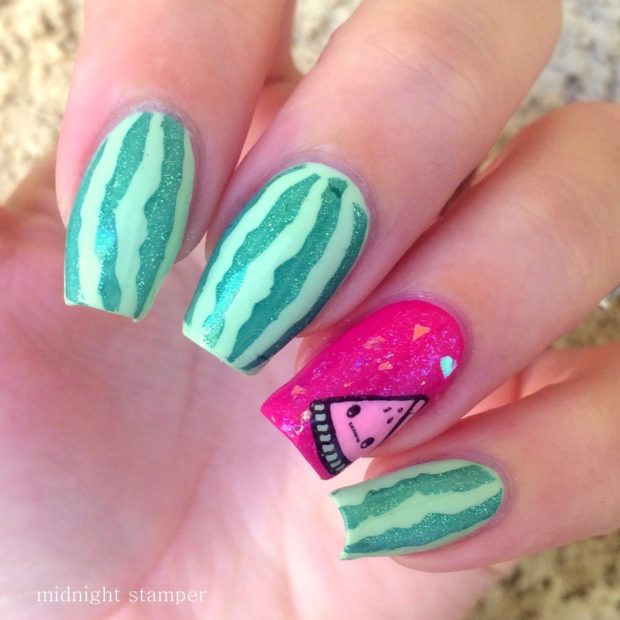 Fruits on Your Nails Cute Summer Nail Art Ideas