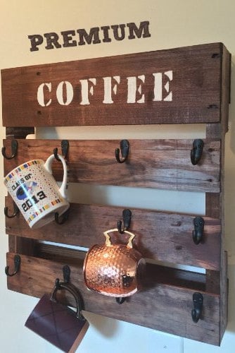 15 Awesome Handmade Coffee Mug Racks For The Coffee Junkies Out There