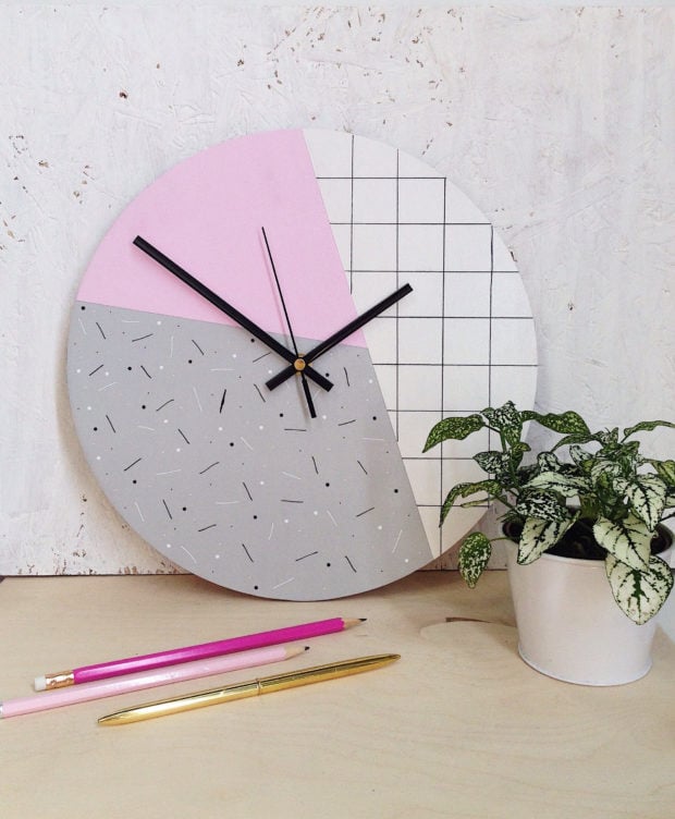 16 Chic Handmade Wall Clock Designs That Make Great DIY Projects