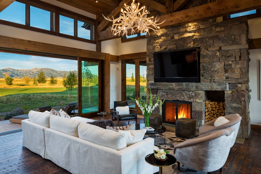 17 Stunning Rustic Living Room Interior Designs For Your Mountain Cabin