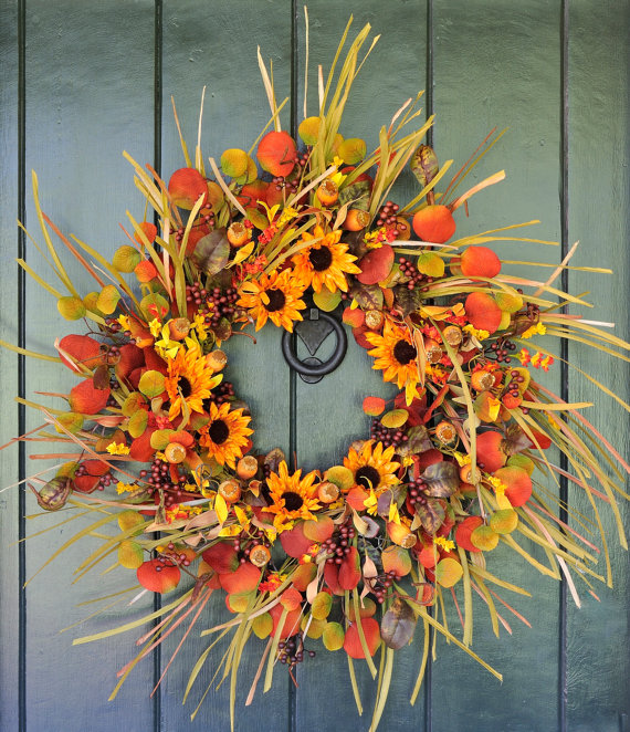 15 Fantastic Handmade Fall Wreath Designs That Will Bring Color To Your Front Door