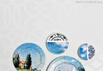 Anthropologie-Inspired Collage Art Plates -