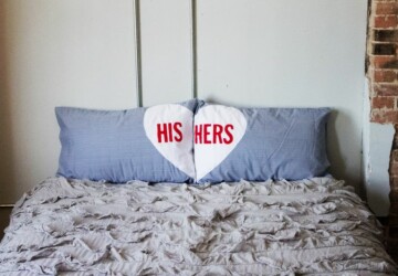 DIY His and Her Pillow -