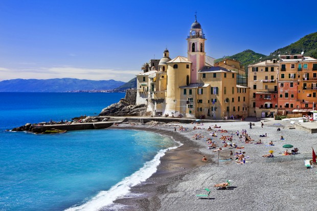 colors of  sunny Italian coast - Camogli, Liguria