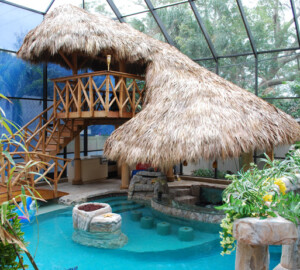 Tiki Hut – Change Your Pool into a Tropical Paradise! - tropical paradise, pool, diy