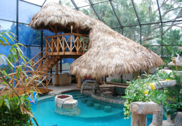 Tiki Hut – Change Your Pool into a Tropical Paradise! - tropical paradise, pool, diy