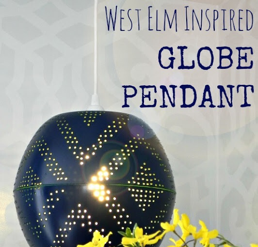 DIY Perforated Globe Pendant Lamp -