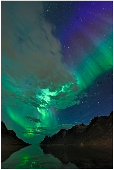 aurora borealis, ersfjord, norway