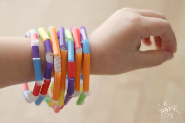 DIY Straw Beaded Bracelets -