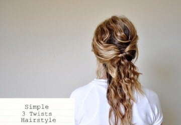 Simple 3 Twists Hairstyle -