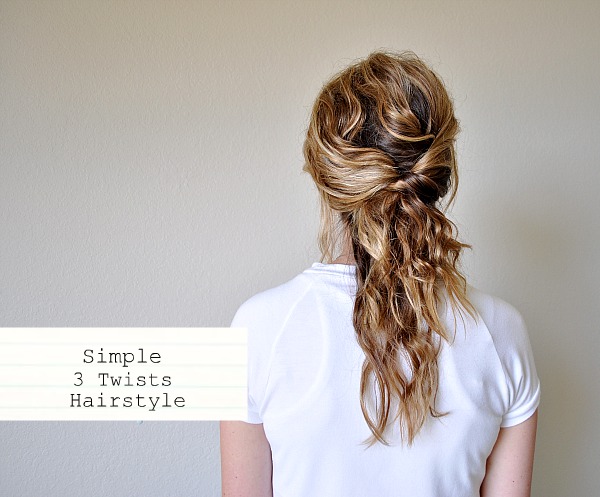 Simple 3 Twists Hairstyle -