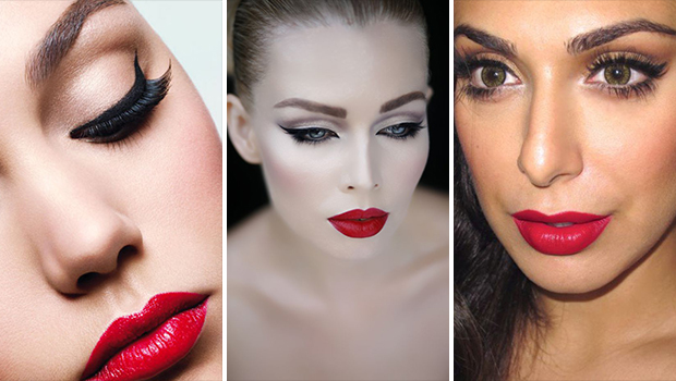 25 Glamorous Makeup Ideas with Red Lipstick - red, Makeup, lipstick
