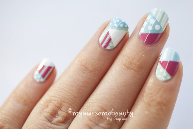 34 Amazing DIY Nail Art Ideas Using Scotch Tape (22)