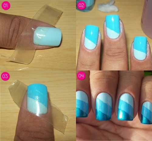 34 Amazing DIY Nail Art Ideas Using Scotch Tape (3)