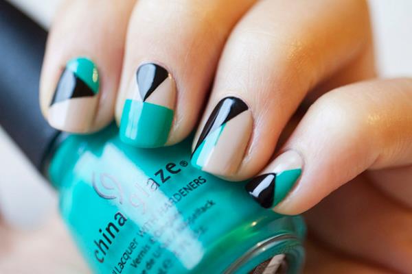 34 Amazing DIY Nail Art Ideas Using Scotch Tape (9)