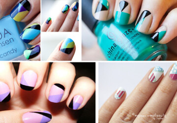 32 Amazing DIY Nail Art Ideas Using Scotch Tape - Scotch Tape, nails, diy