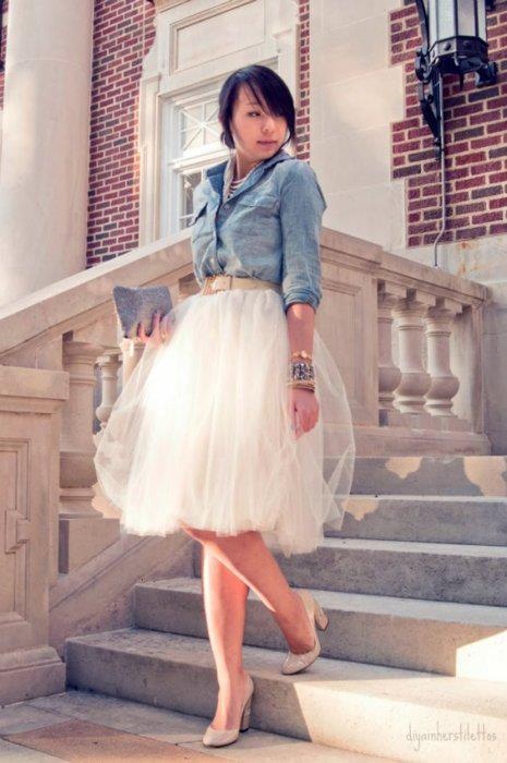 30 Outfit Ideas with Lace and Tulle for Romantic Look (20)