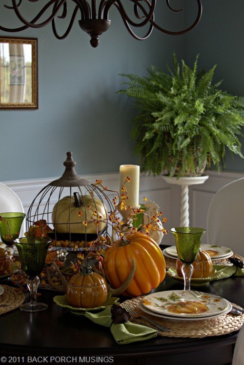 26 Great Fall Table Decorating Ideas (2)