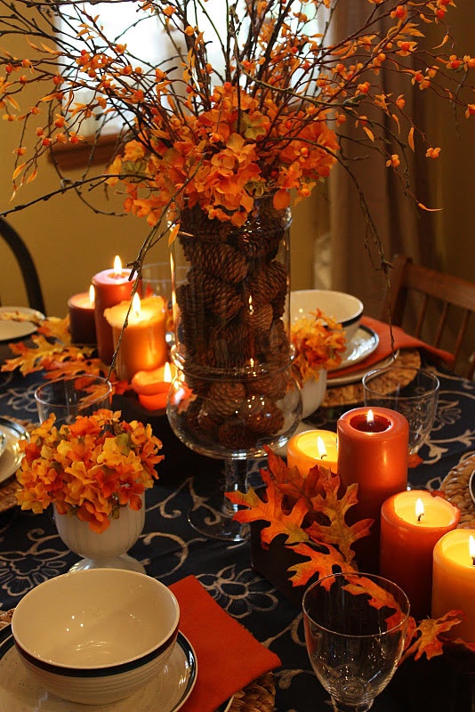 26 Great Fall Table Decorating Ideas (8)