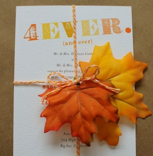 22 Gorgeous Fall Wedding Invitations Ideas - weddings invitations, ideas, Fall