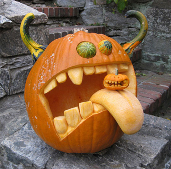 22 Great Creepy Pumpkin Decorations for Halloween  (7)