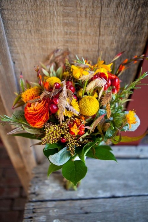 27 Romantic Fall Wedding Bouquets (23)