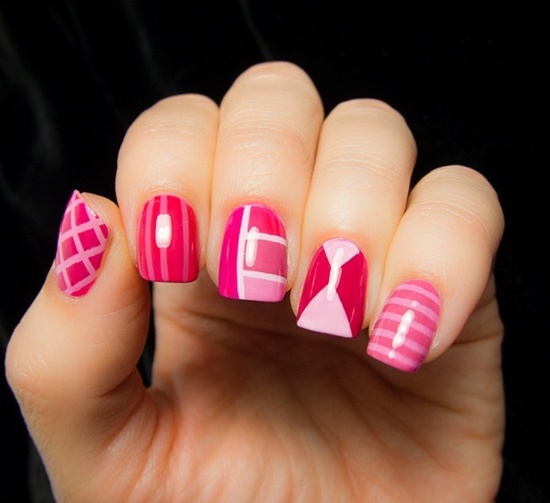 stylish pink nail art ideas (15)