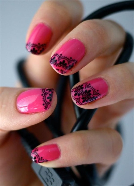 stylish pink nail art ideas (6)