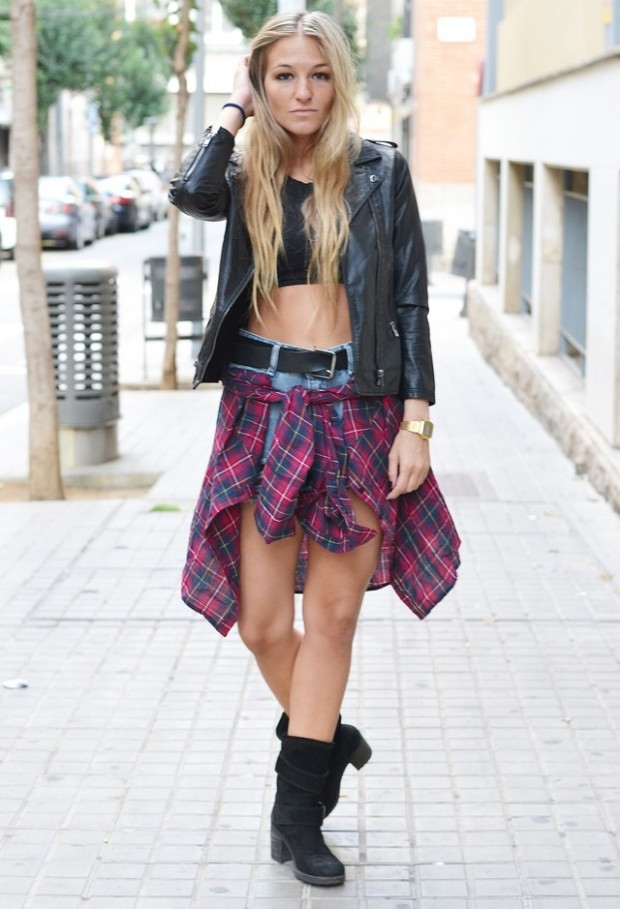19 Cool Outfit Ideas with Leather Jackets (18)