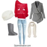 Karierter dearmshe turtleneck semester miniskirt 20 Cute Christmas Outfit Ideas