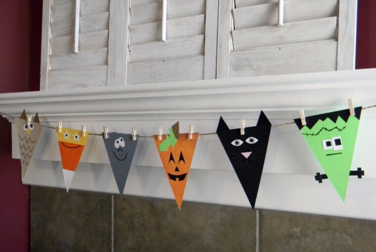 19 Great DIY Halloween Garlands and Banners for Perfect Halloween Home Decor - Halloween decorations, halloween, garlands, diy, banners