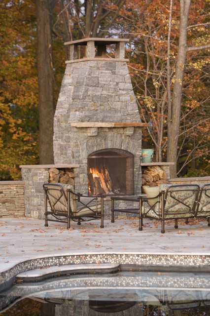 20 Spectacular Fireplaces Design Ideas for Your Outdoor Area (14)