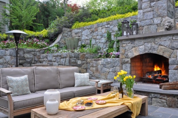 20 Spectacular Fireplaces Design Ideas for Your Outdoor Area (18)