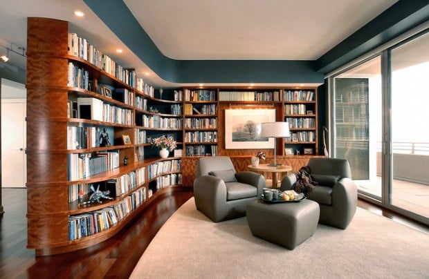 24 Amazing Home Library Design Ideas for All Booklovers (10)