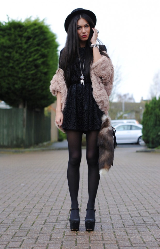 24 Gorgeous Ideas How to Wear Dress and Skirt in Cold Weather (1)